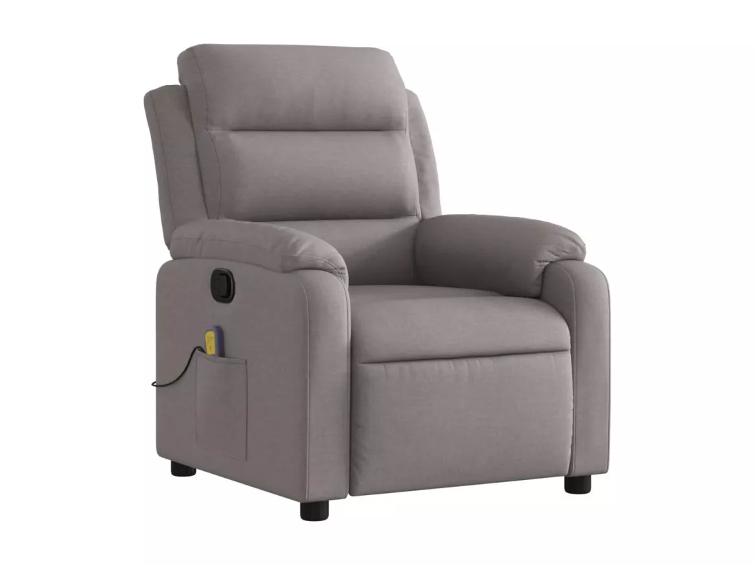 Fauteuil massant inclinable Taupe Tissu