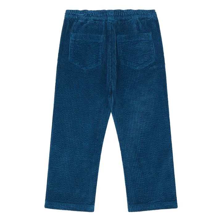 SMALLABLE BASICS Pantalon Garçon Elastiqué à la Taille en Velours Côtelé | Vert canard