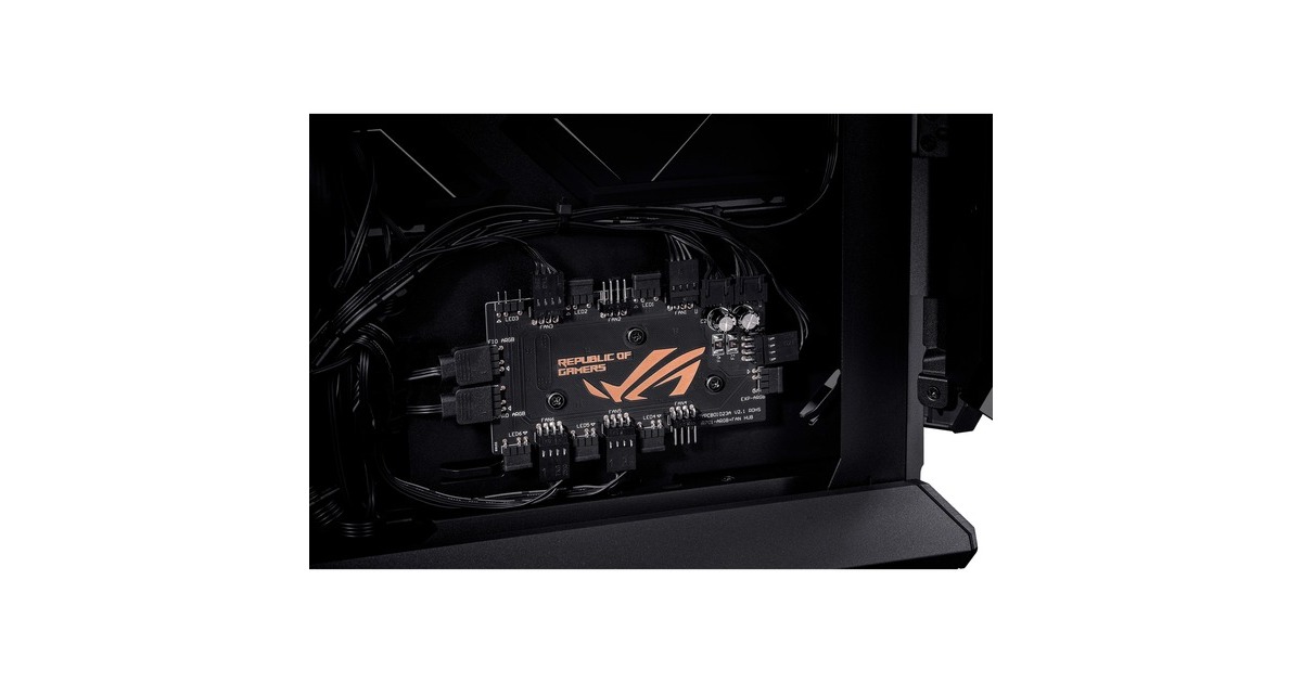 ASUSROG Hyperion GR701 BTF Edition big tower behuizing  (Zwart | 4x USB-A | 2x USB-C | RGB | Tempered Glass)