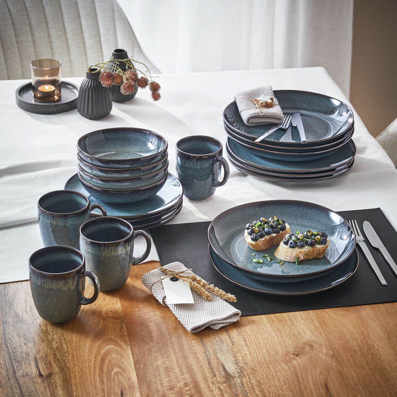 Like by Villeroy & Boch Frühstücks-Set 12tlg. LAVE GRIS