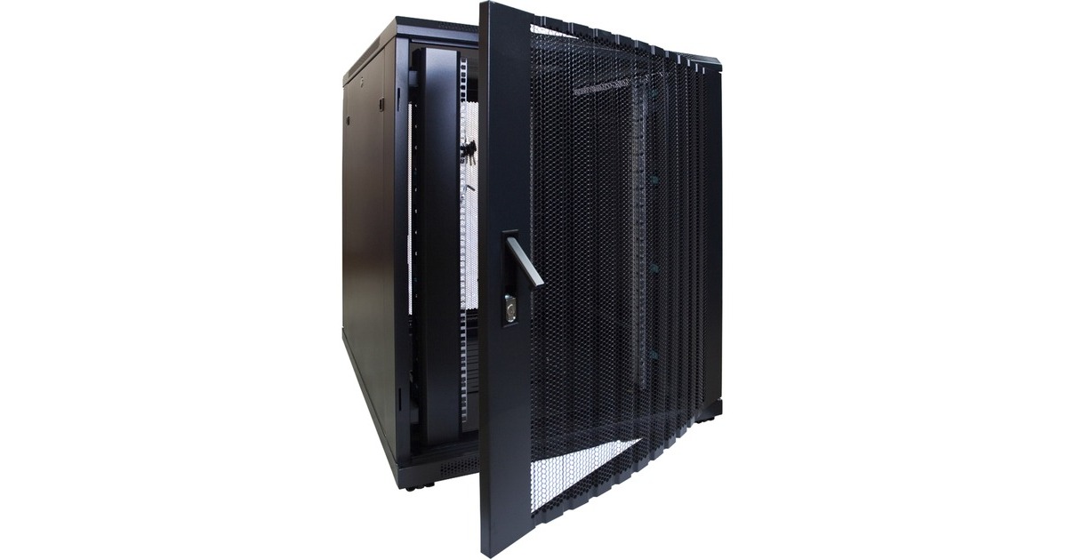 DSI18U serverkast met geperforeerde deur - DS8018PP server rack  (Zwart, 800 x 1000 x 1000mm)
