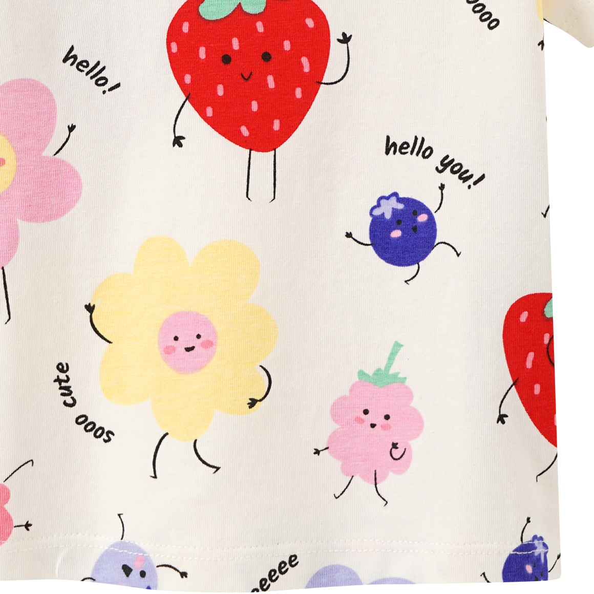 Topomini Baby T-Shirt mit Allover-Print creme