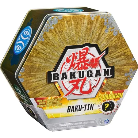 Spin Master Bakugan Baku-Tin mit 2 Überraschungs-Bakugan Bällen, 1 Stück, 2-fach sortiert