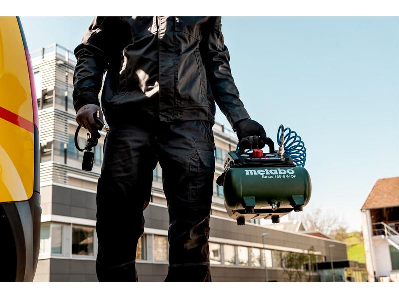 Metabo Kompressor BASIC 160-6 W OF Handlicher 6-Liter-Kompressor mit leistungsstarkem Motor