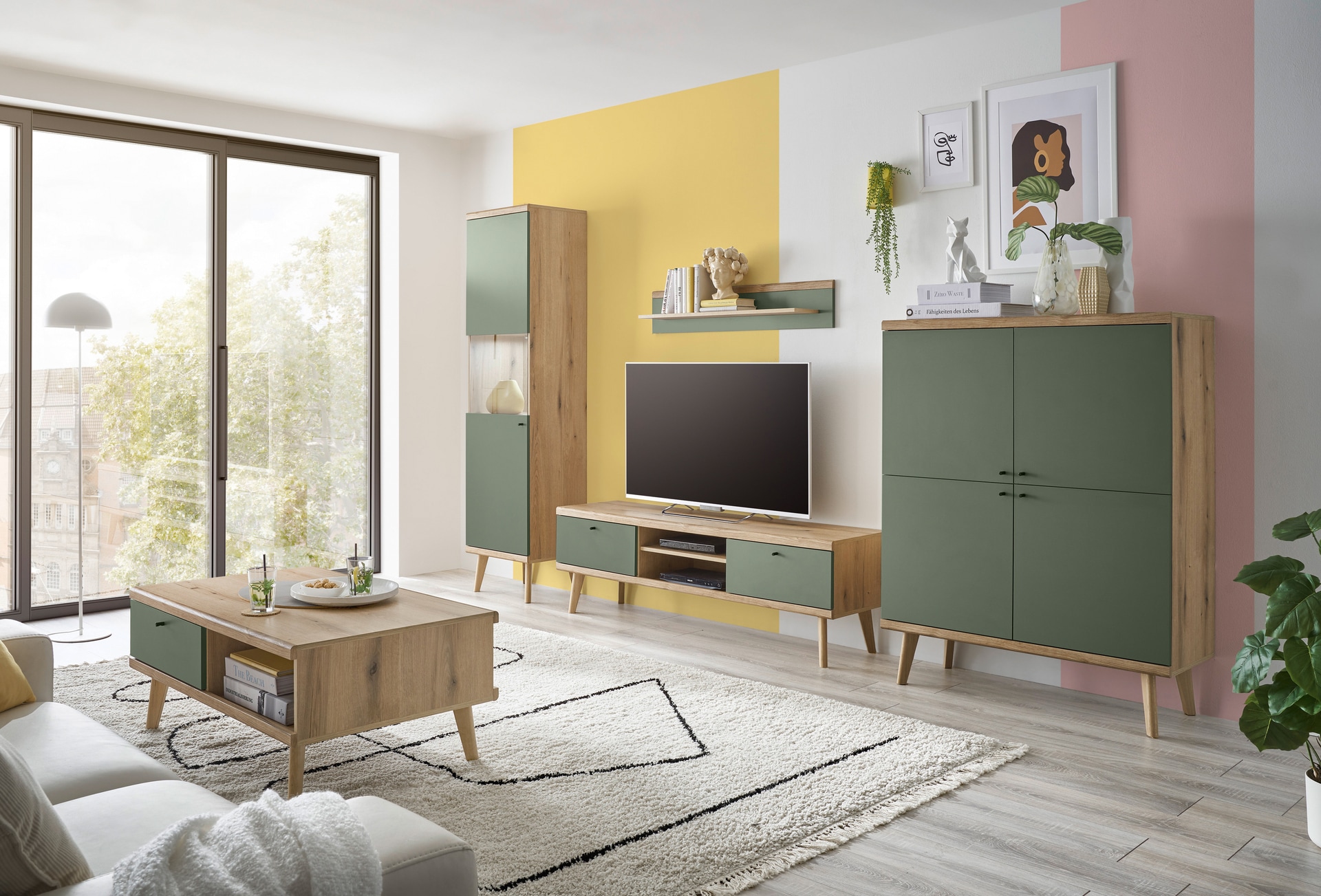 Couchtisch ALVA 107x67 cm Evoke Eiche teilmassiv