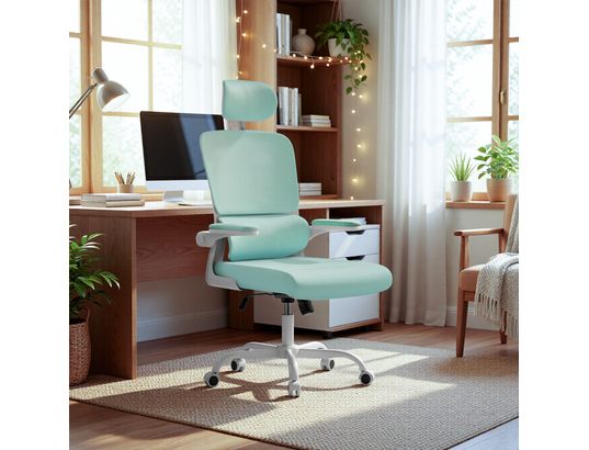 RATTANTREE - Fauteuil de bureau Chaise d’ordinateur pivotante verte