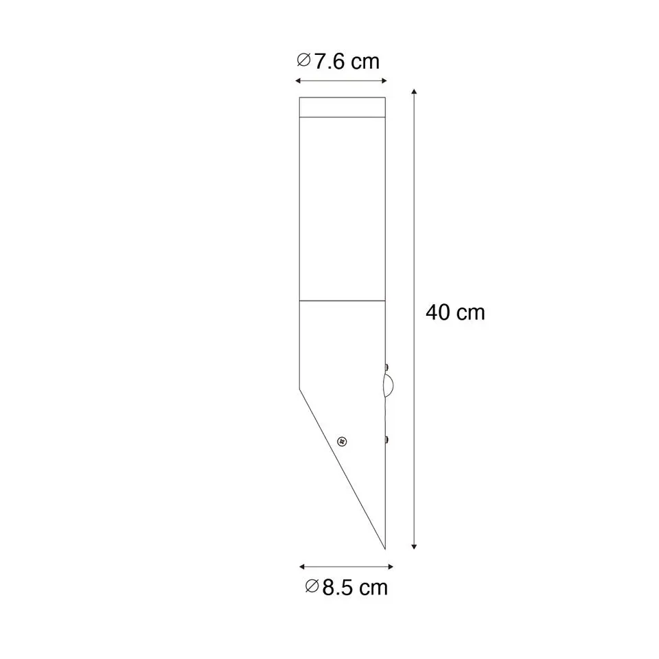 Qazqa buitenlampen met sensor rox zwart e27