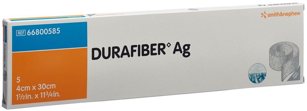 DURAFIBER Wundauflage 4x30cm steril 5 Stk