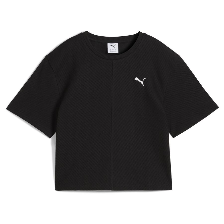 Puma WARDROBE ESS Geripptes Relaxed Fit T-Shirt