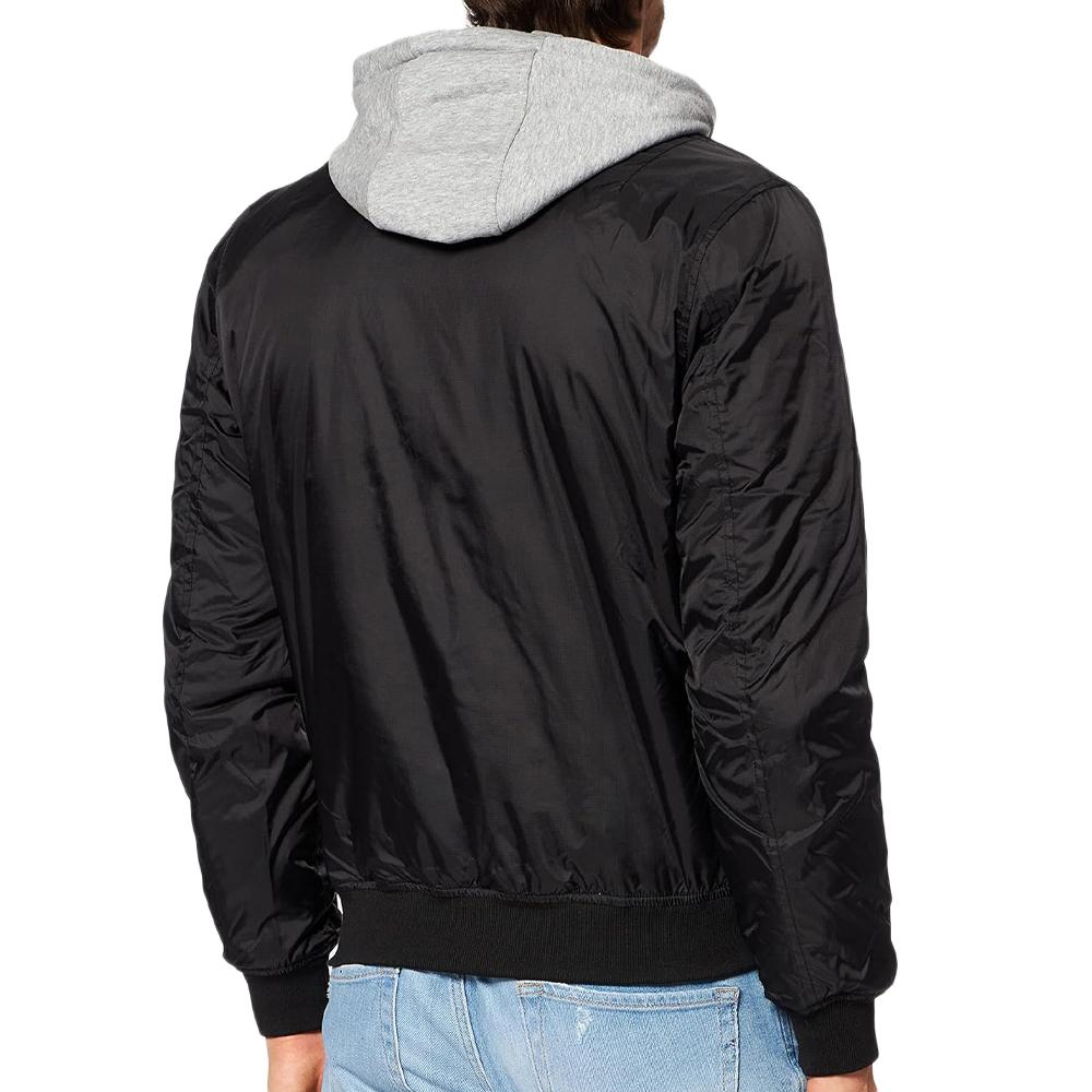 Schott Bomber Noir Homme Schott Bombers Capuche Amovible En Jersey Schott OREGON-KAK
