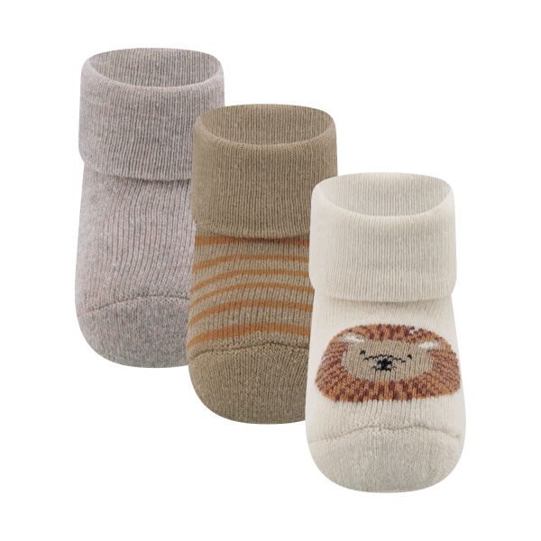Ewers Leeuw Babysokjes - 3-Pack - One Size
