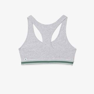 Brassière avec logo Lacoste en coton stretch Brassières - Gris - Lacoste - Femme