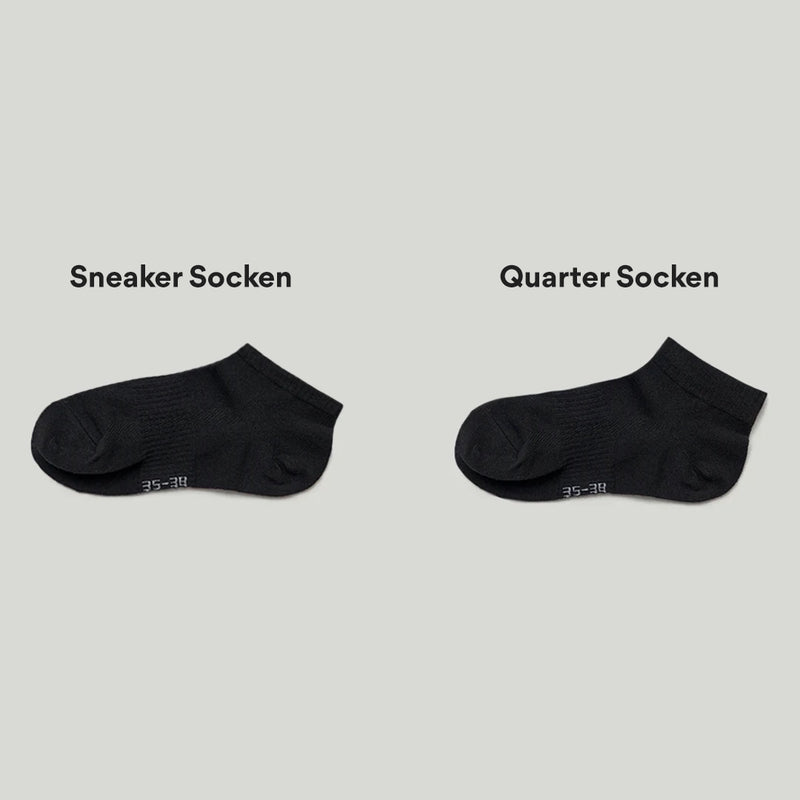 Quarter Socken aus Bio-Baumwolle Schwarz