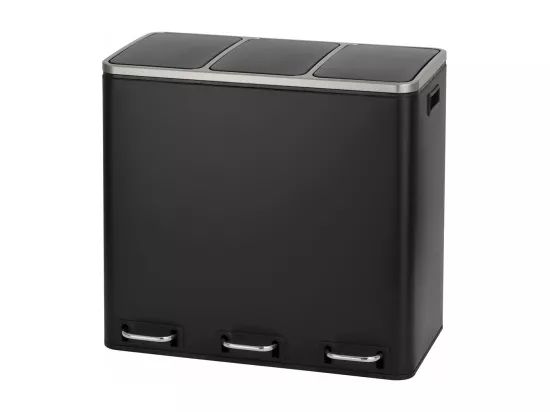 Poubelle à pédale 54L en inox