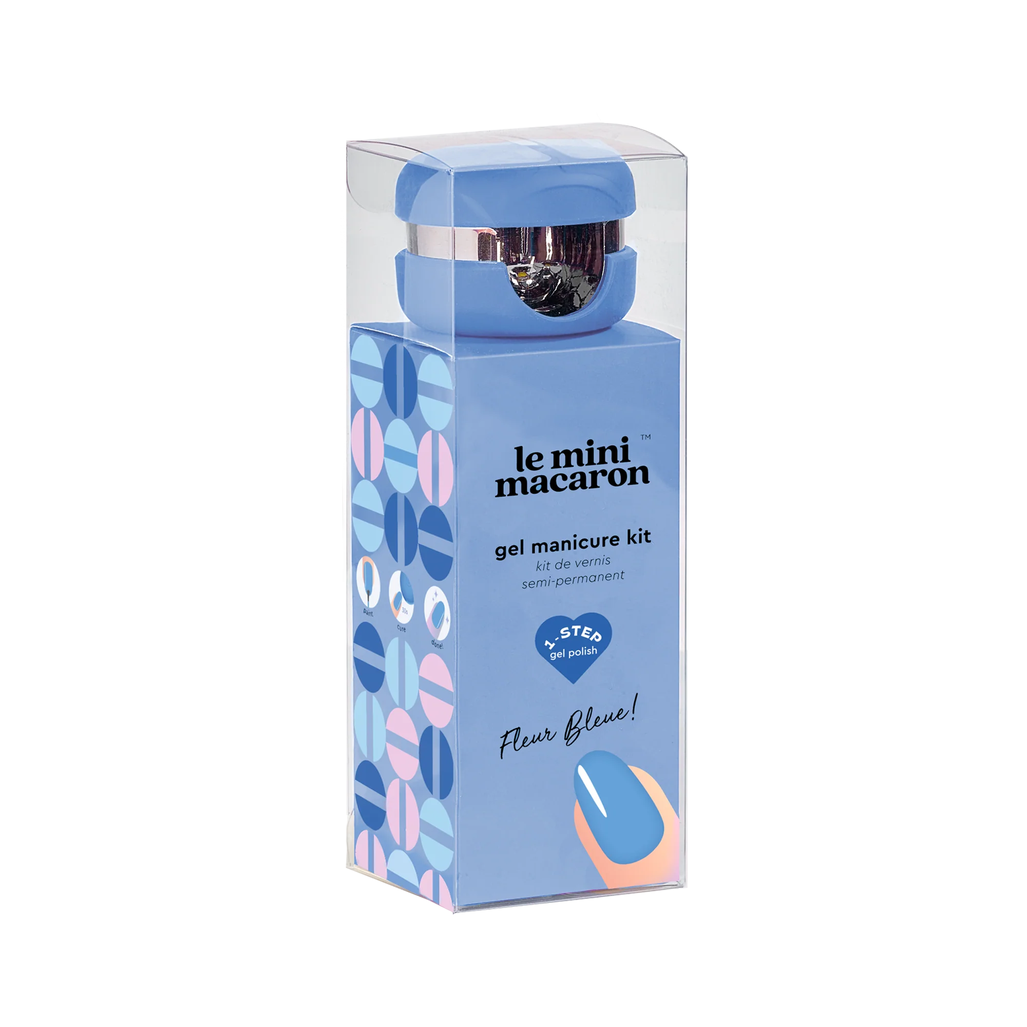 Le Mini Macaron  Gel Manicure Kit - Fleur Bleue