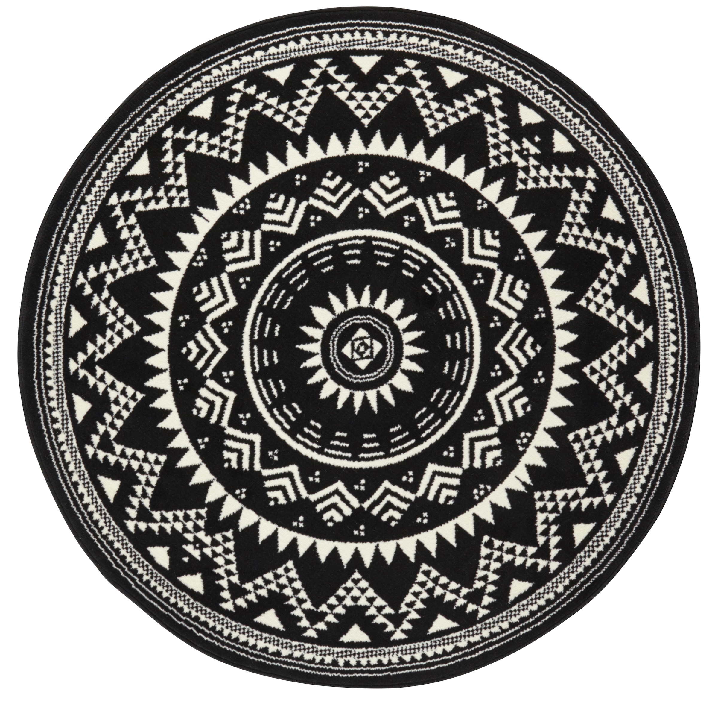 HANSE Home Teppich »Valencia« rund 9 mm Höhe Kurzflor, Modern, Vintage, Mandala, Wohnzimmer, Kinderzimmer, Flur