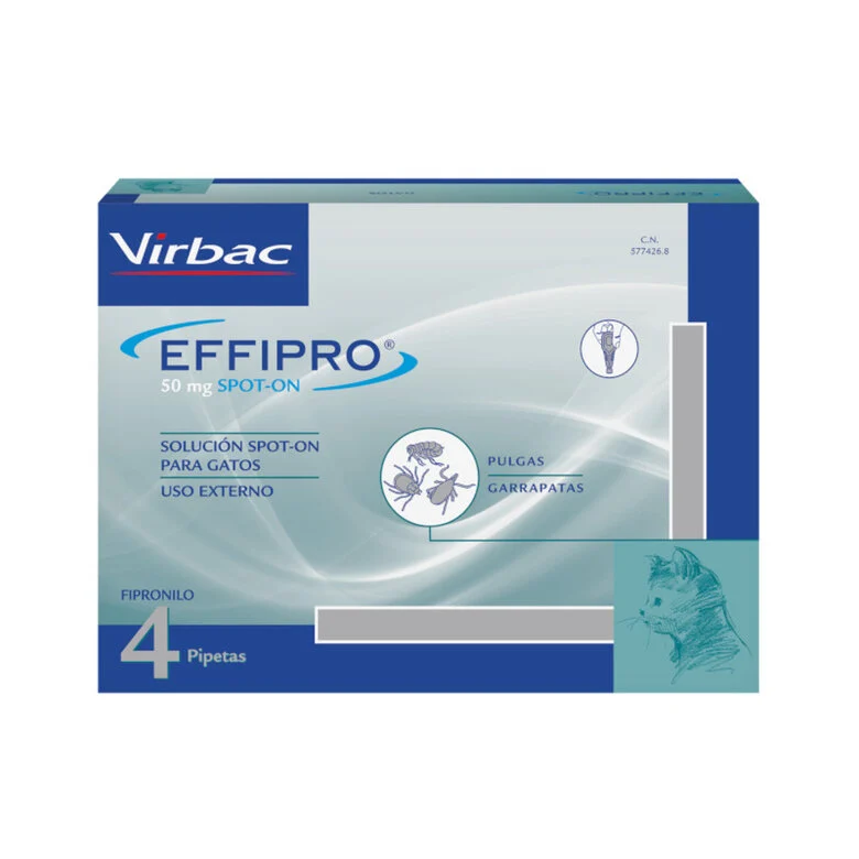 Pipetas antiparasitárias Effipro para gatos