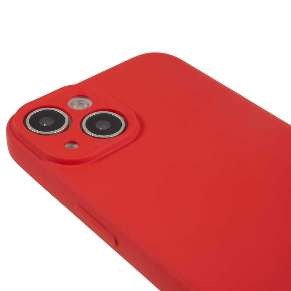 iPhone 15 Gummi Case Hülle mit Kameraschutz - Rot (Matt)
