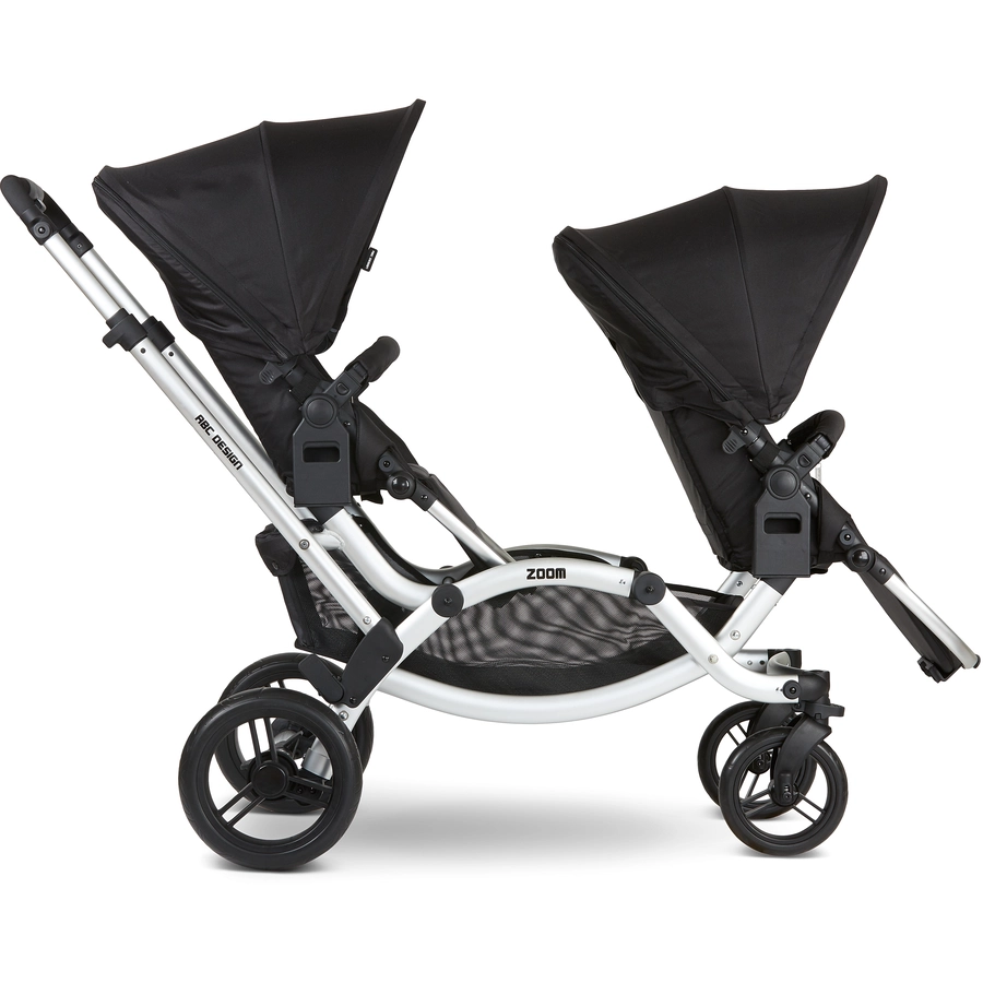 ABC DESIGN Geschwisterwagen Zoom SilverBlack