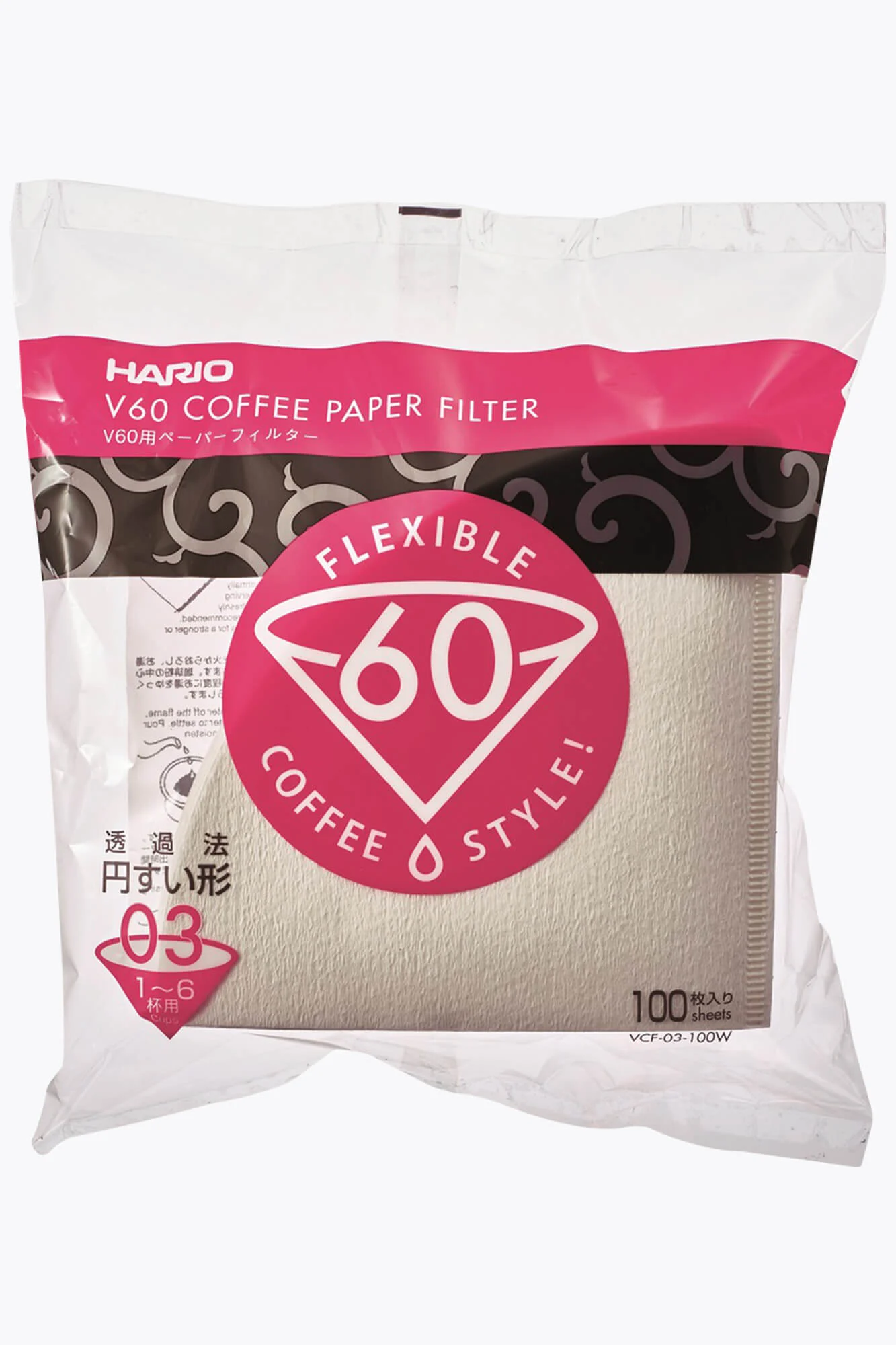 Hario Papierfilter weiß für 03 Dripper (100 Stück)