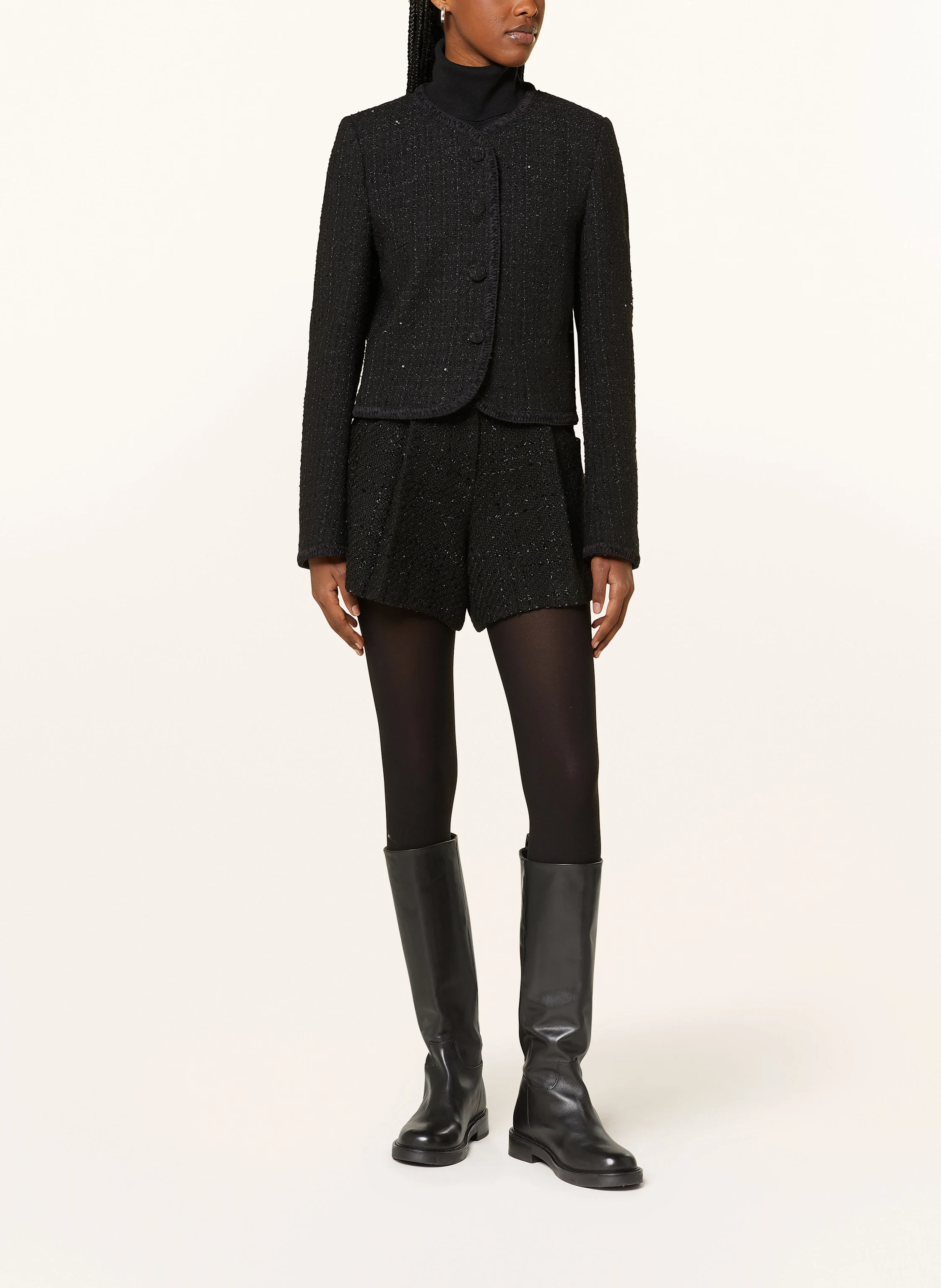 CLAUDIE PIERLOT Tweed-Jacke mit Glitzergarn
