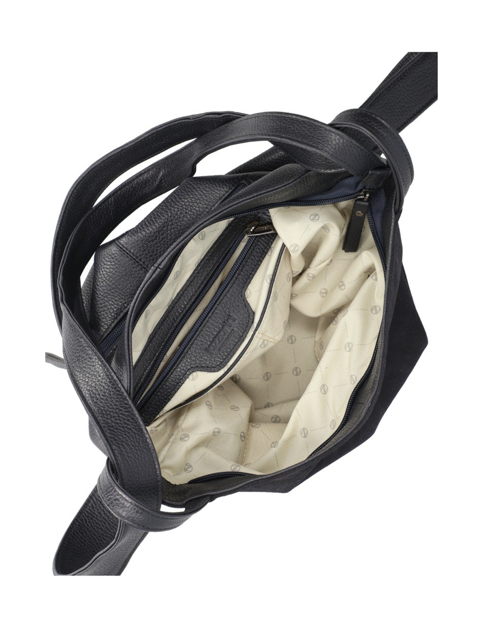 Veloursleder Hobo Bag
