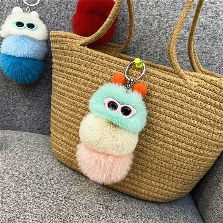 Porcini - Rups Chenille Tashanger Sleutelhanger (Verschillende Ontwerpen)