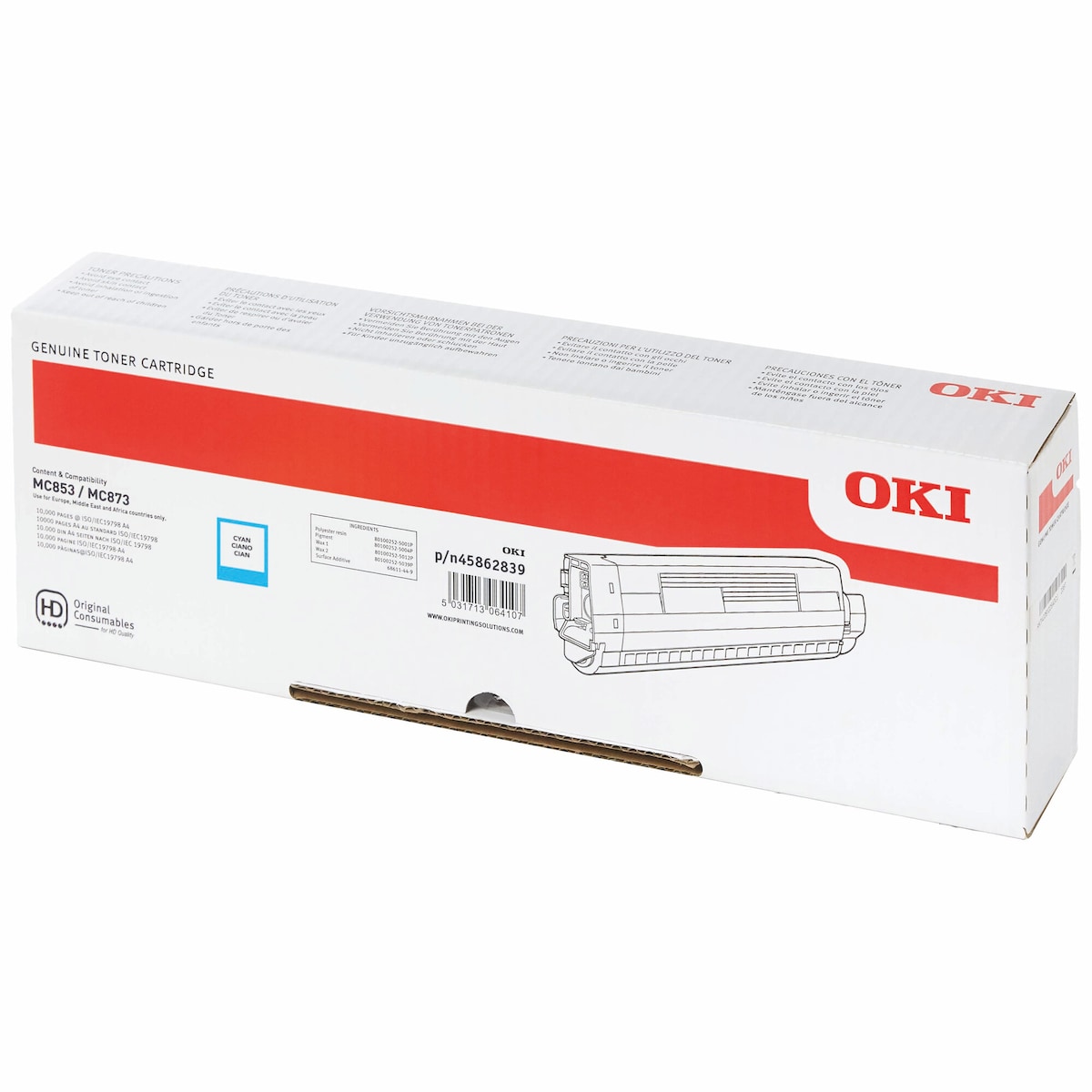 OKI MC853/873 toner (cyan)