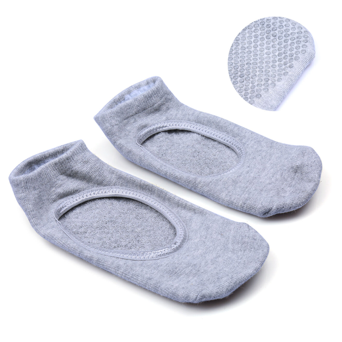 Onamaste Chaussettes de Yoga antidérapantes grises