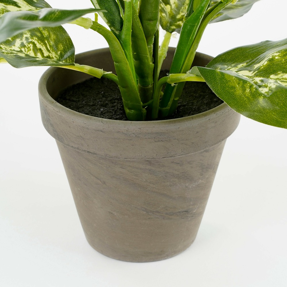 Mica decorations - dieffenbachia artificielle vert en pot h40