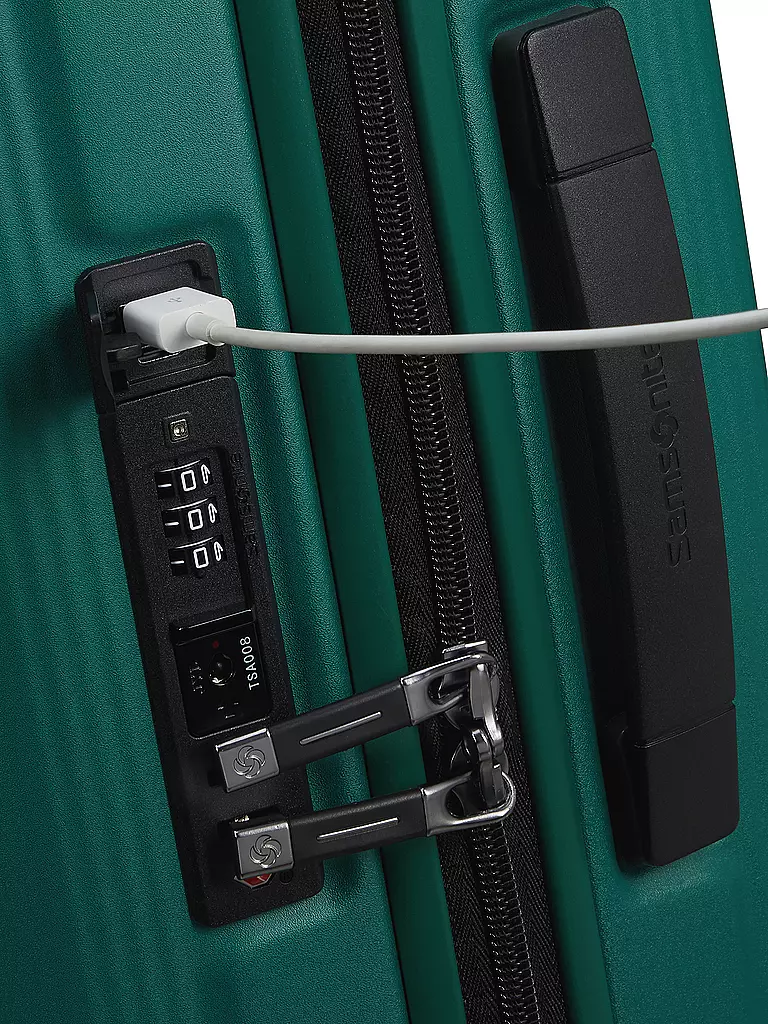 SAMSONITE Trolley  NUON SPINNER 55cm erweiterbar pine green petrol