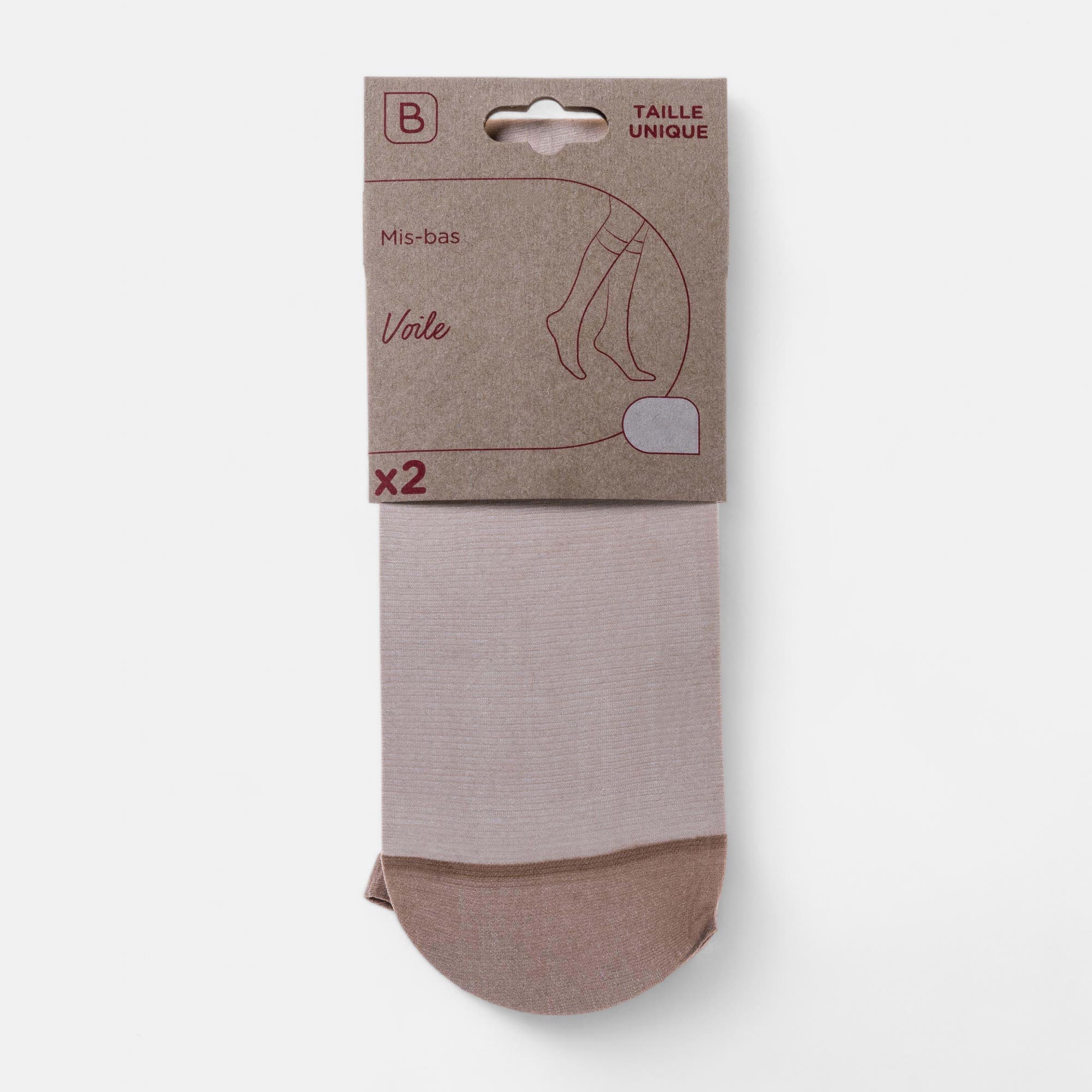 Mi-bas Femme beige