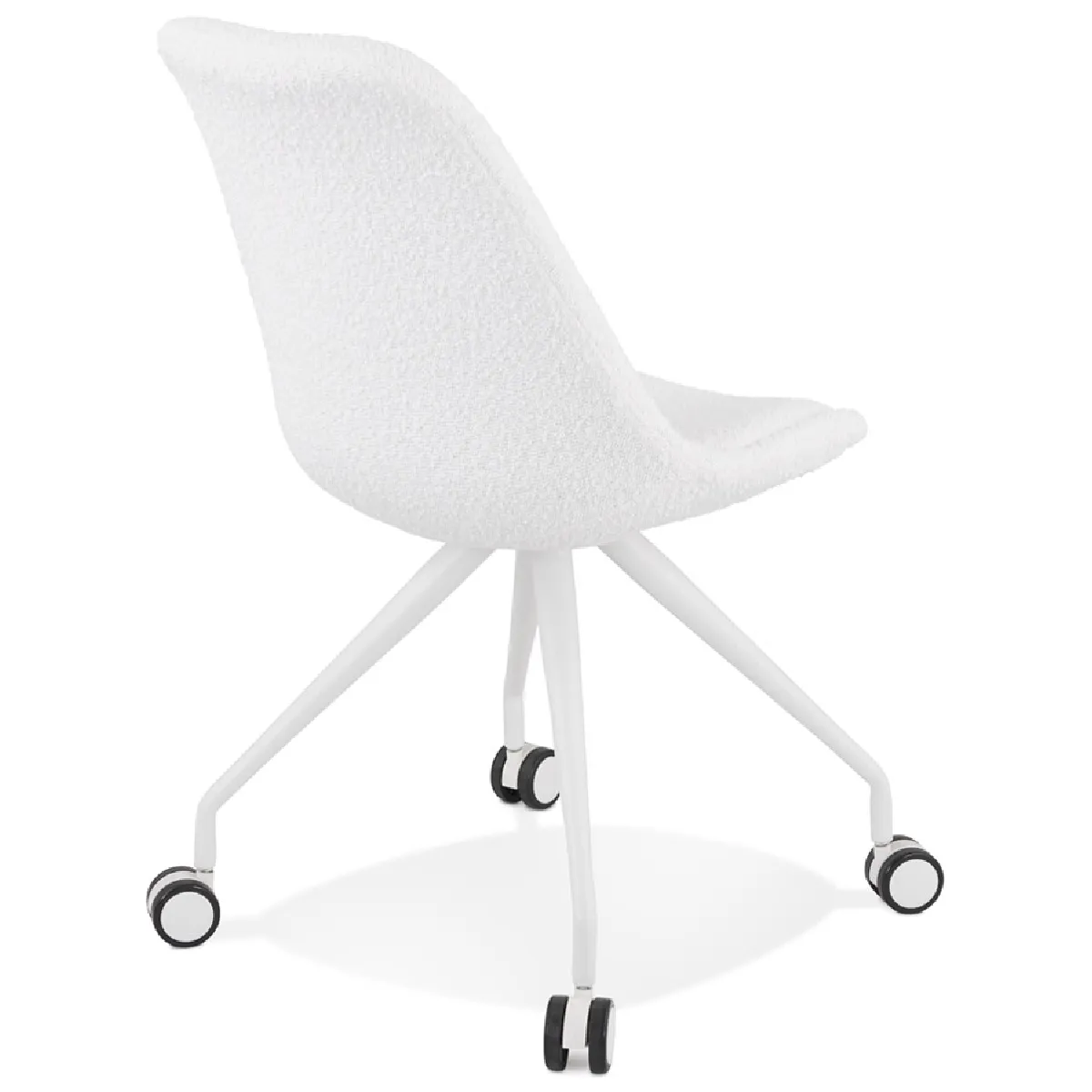 Alterego Chaise Bureau STEF - Bouclé Blanc