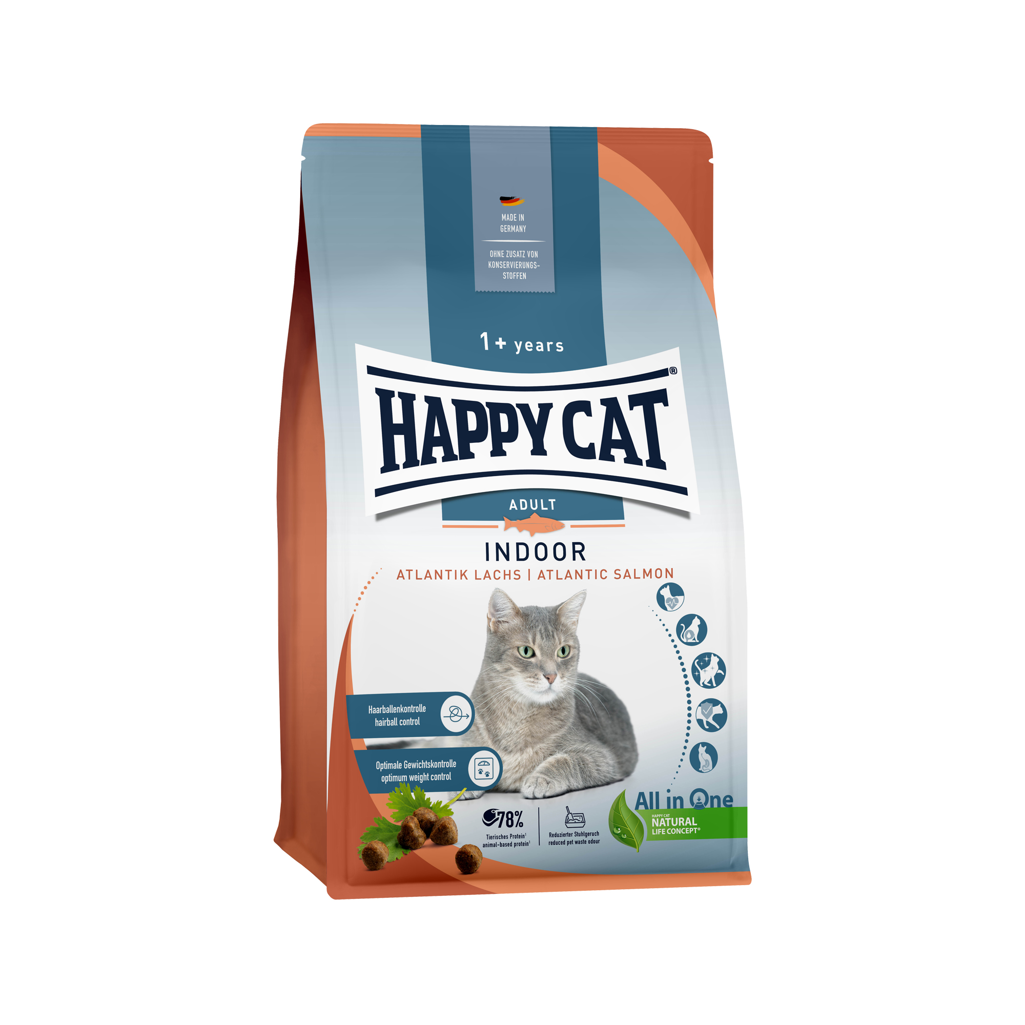 Happy Cat Indoor Kattenvoer - Zalm