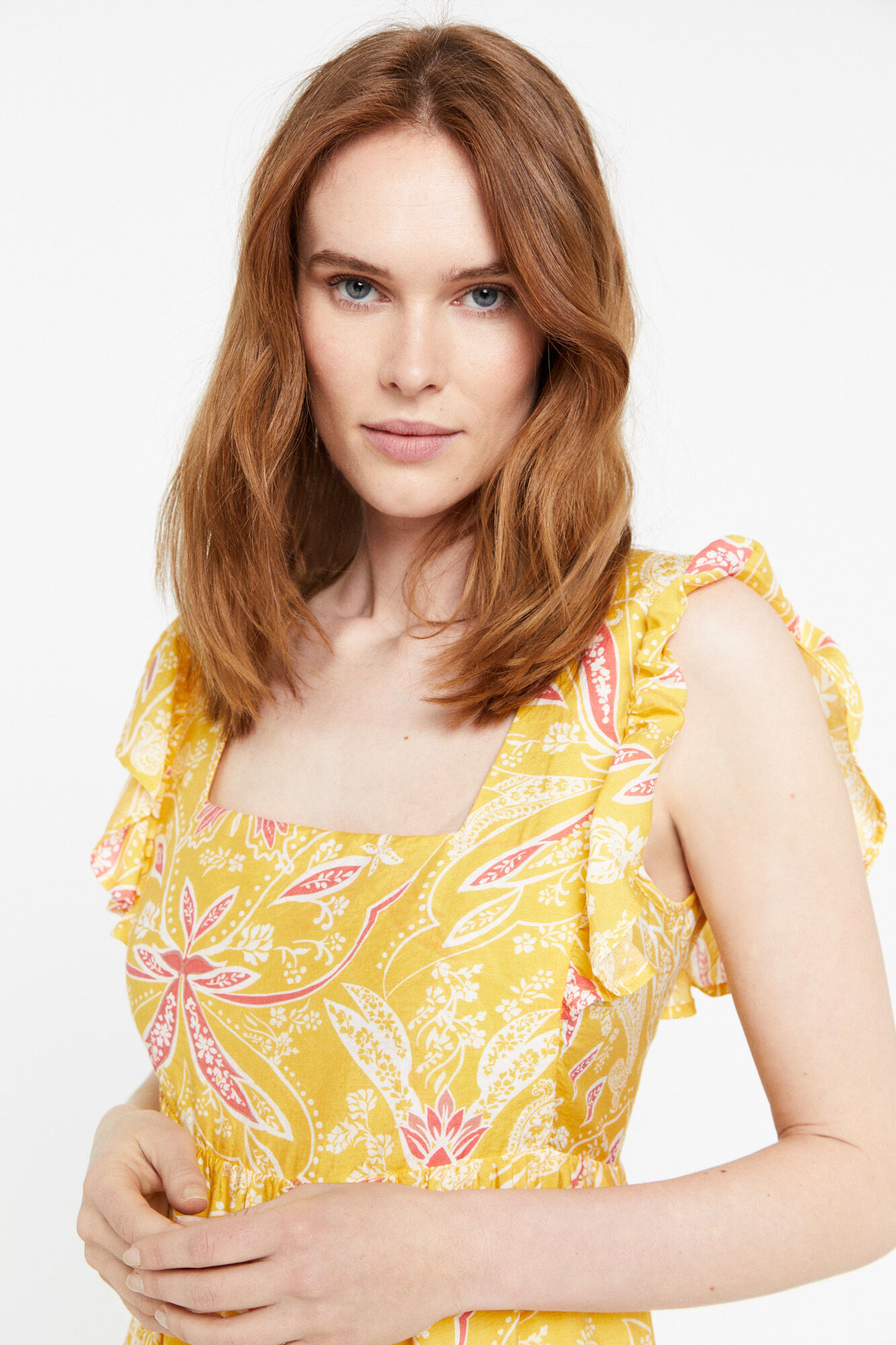 Vestido longo estampado - Multicolorido