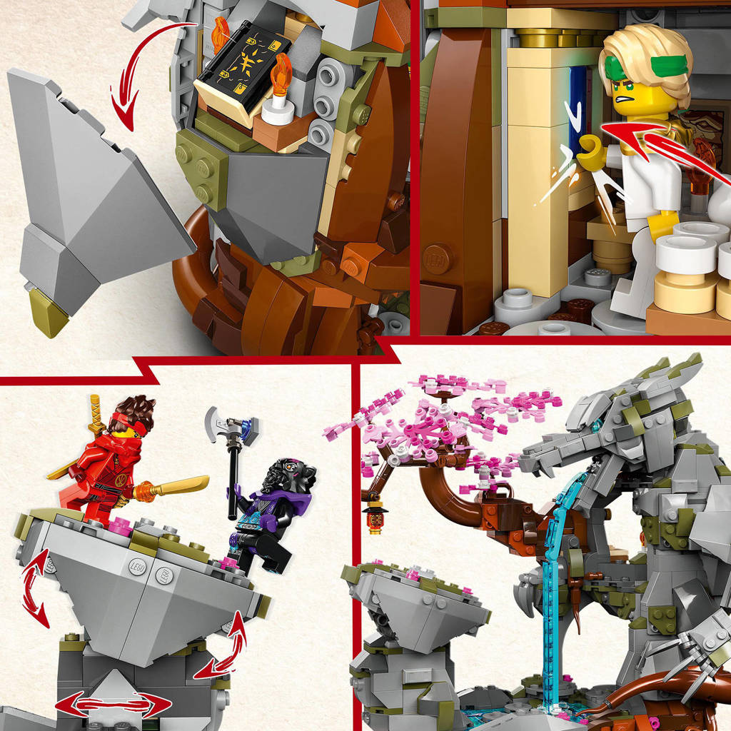Lego bouwen voor gevorderdenAltaar van de Stenen Draak Speelgoed Set van de Dragons Rising Tv-Serie 71819