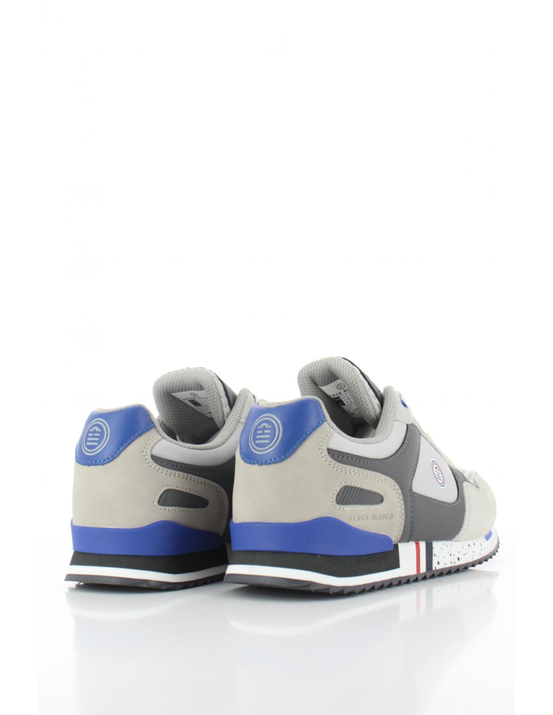 serge blanco Baskets De Ville Homme Chamonix Gris/Bleu