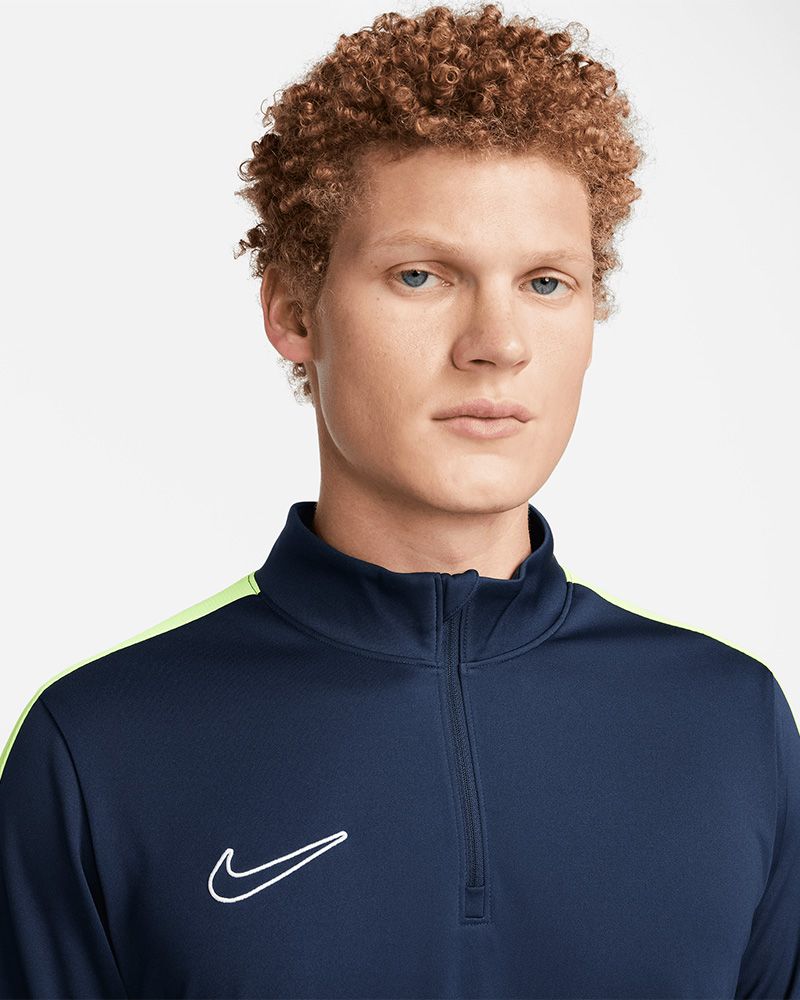 Haut d'entrainement 1/4 Zip Nike Academy 23 Bleu Marine & Jaune Fluo pour homme