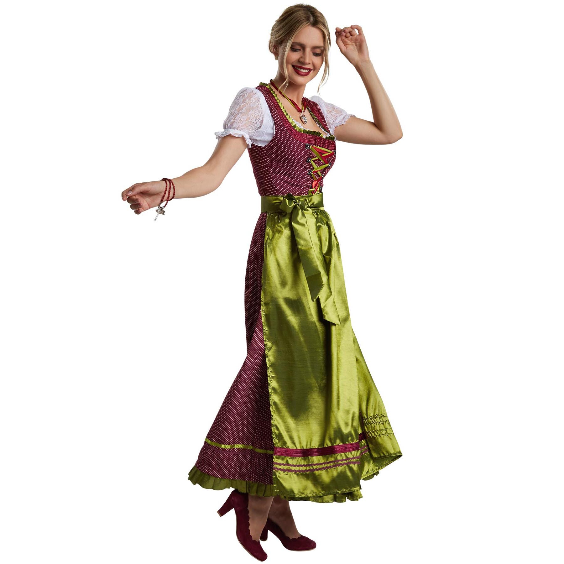 tectake® Frauenkostüm Maxi-Dirndl Ruhpolding Modell 2