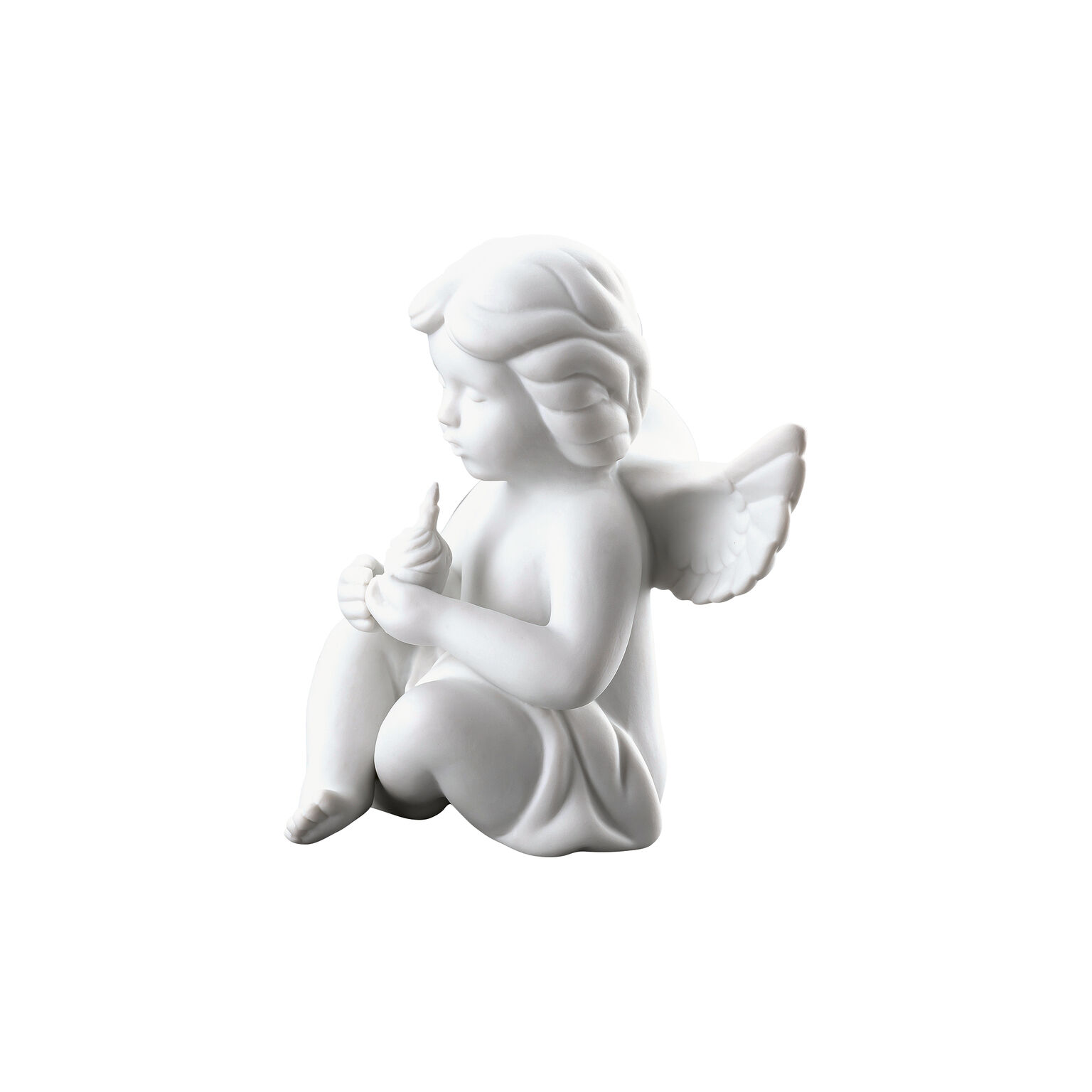 Angels Weiss matt Engel mit Geburtstagskuchen