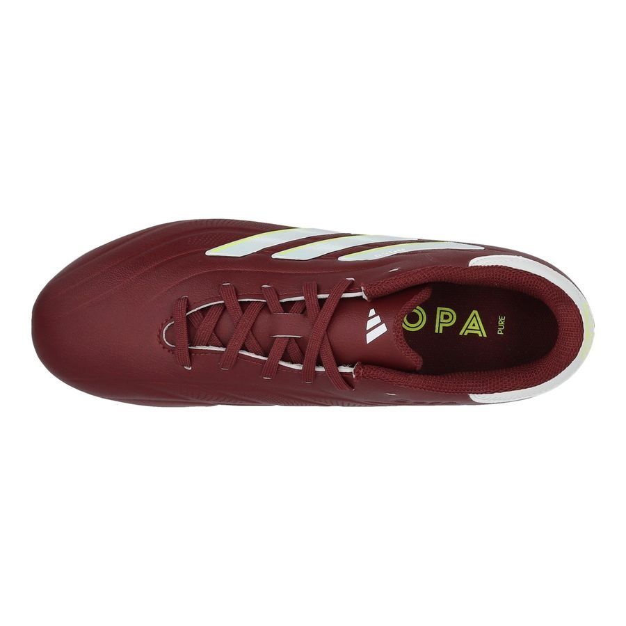 adidas Copa Pure 2 League FG Energy Citrus - Shadow Red/Blanc/Jaune Enfant