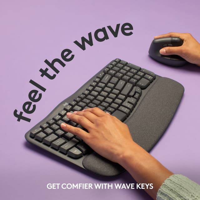 Logitech Wave Keys ergonomisk tastatur (grafit)