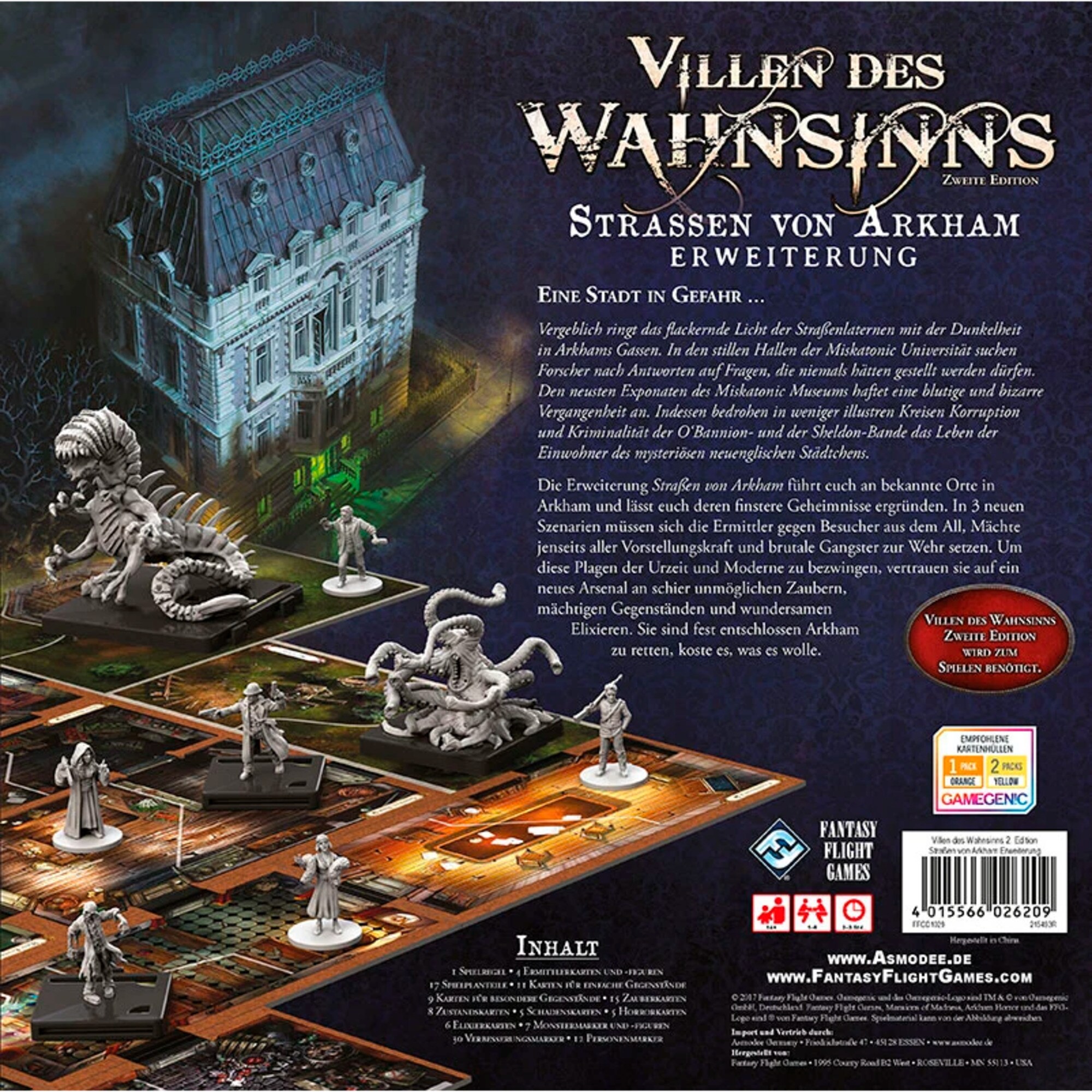 Asmodee Brettspiel Villen des Wahnsinns - Die Straßen von Arkham