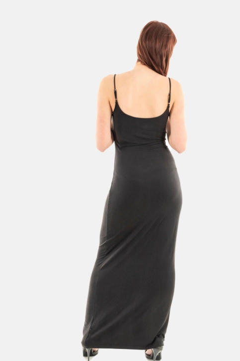 Robe calvin klein jeans long modal beh black