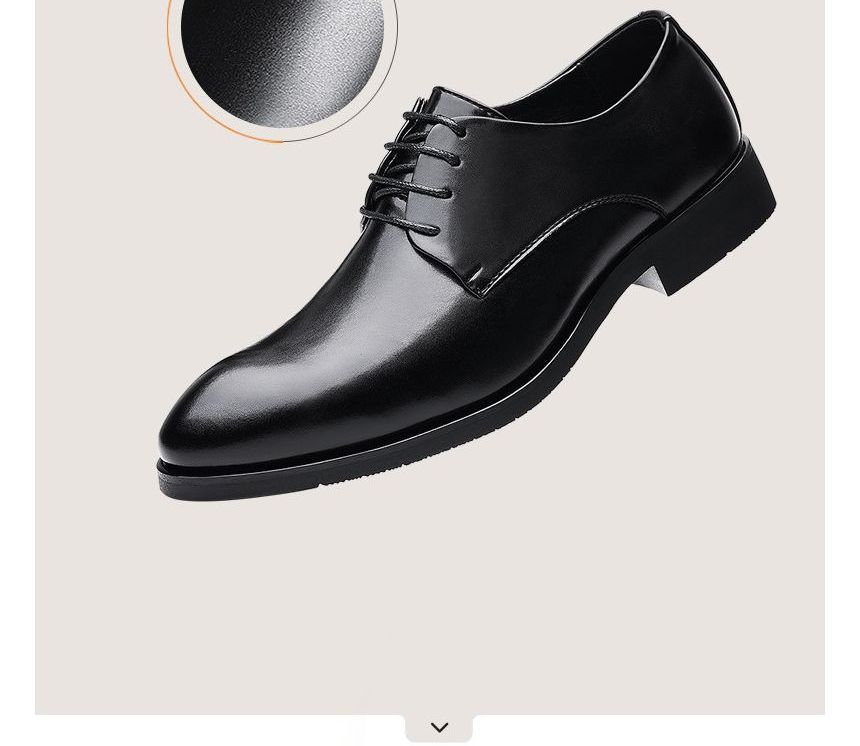 MISTER DUO - Puntige veterschoenen van imitatieleer