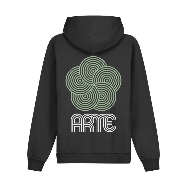 Arte Antwerp Hoodie Circle Flower | Noir