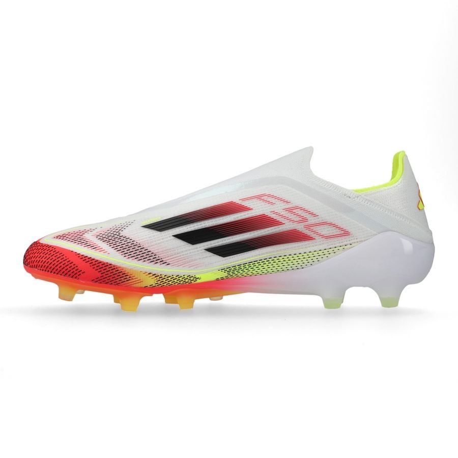 adidas F50 Elite Laceless AG Pure Victory - Blanc/Noir/Jaune