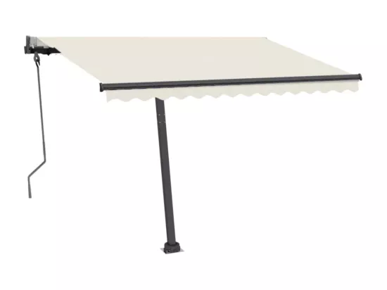 Jeu de poteaux d'auvent anthracite 300x245 cm fer