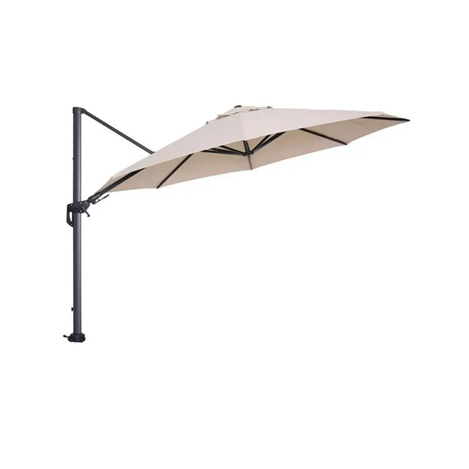 Garden Impressions Hawaii zweefparasol Ø350 cm - frame carbon black - doek ecru