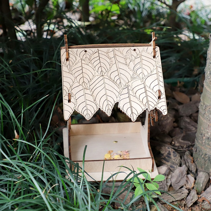 (29x20x21cm) Holz Vogelhaus do it yourself Vogelhäuschen - Natur Braun